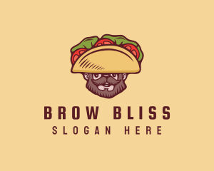 Taco Beard Sombrero logo design