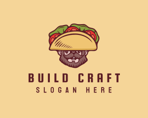 Taco Beard Sombrero logo design