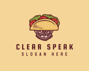 Taco Beard Sombrero logo design