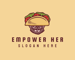 Taco Beard Sombrero logo design