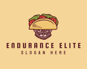 Taco Beard Sombrero logo design