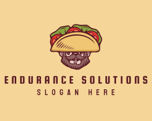 Taco Beard Sombrero logo design