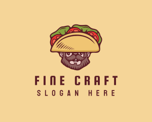 Taco Beard Sombrero logo design