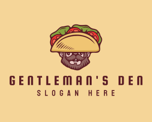 Taco Beard Sombrero logo design