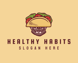 Taco Beard Sombrero logo design