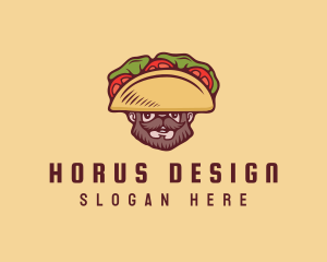 Taco Beard Sombrero logo design