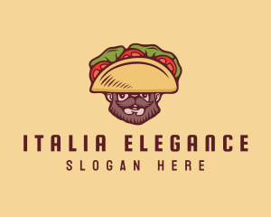 Taco Beard Sombrero logo design