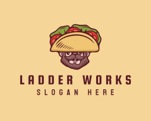 Taco Beard Sombrero logo design