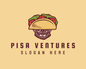 Taco Beard Sombrero logo design