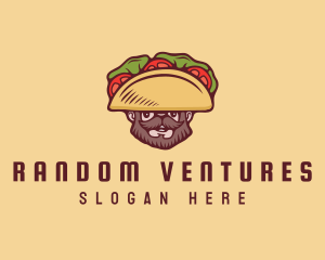 Taco Beard Sombrero logo design