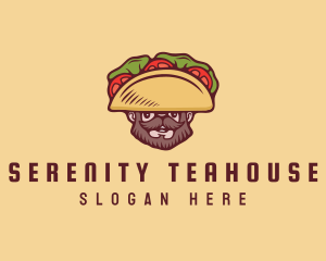 Taco Beard Sombrero logo design