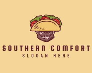 Taco Beard Sombrero logo design