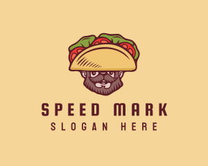 Taco Beard Sombrero logo design