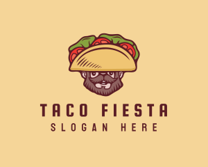 Taco Beard Sombrero logo design