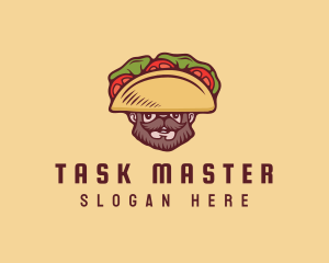 Taco Beard Sombrero logo design