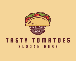 Taco Beard Sombrero logo design