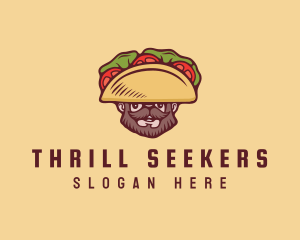 Taco Beard Sombrero logo design