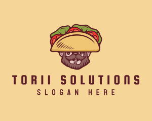 Taco Beard Sombrero logo design