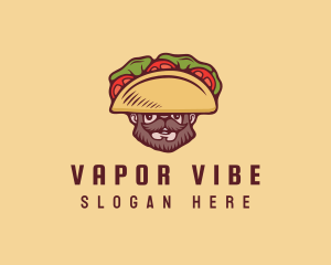 Taco Beard Sombrero logo design