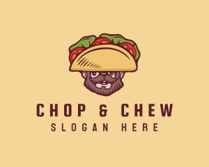 Taco Beard Sombrero logo design