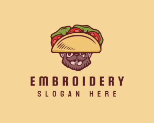 Taco Beard Sombrero logo design