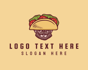 Mexican - Taco Beard Sombrero logo design
