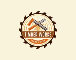 Sawmill - Lumber Sawmill Woodworking logo design