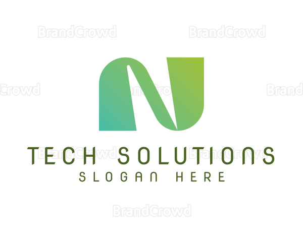 Modern Creative Digital Letter N Logo