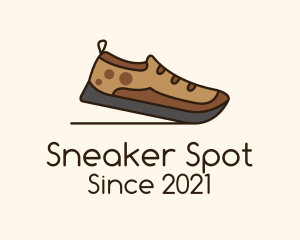 Kicks - Brown Trail Shoe logo design