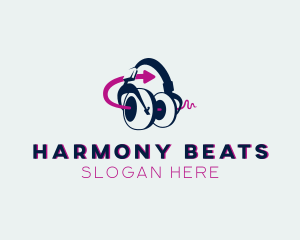 Arrow Beat Headphone logo design