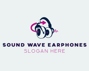 Earphones - Arrow Beat Headphone logo design