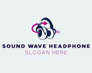 Headphone - Arrow Beat Headphone logo design