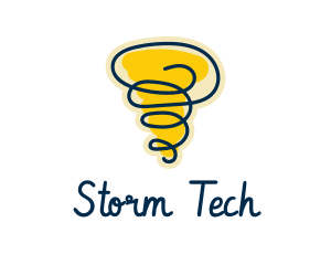 Storm - Tornado Hurricane Weather logo design