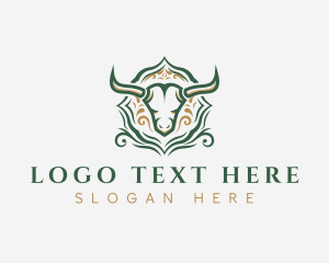 Horn - Bull Ranch Farm logo design