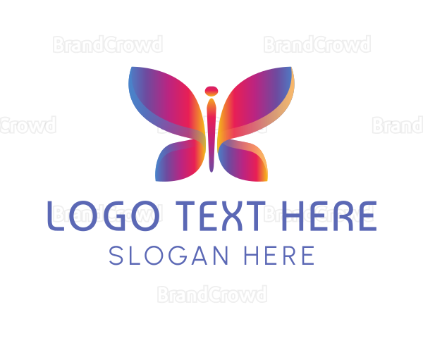 Gradient Abstract Butterfly Logo