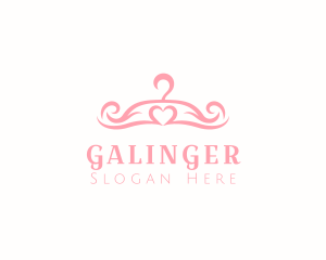 Swirl - Pink Heart Hanger logo design