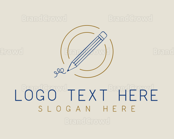 Vintage Pencil Scibble Logo