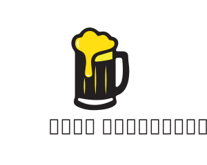 Golden Foaming Beer Mug logo design