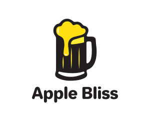 Cider - Golden Foaming Beer Mug logo design