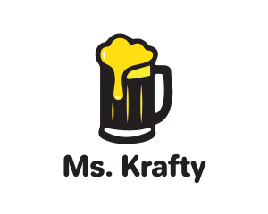 Beverage - Golden Foaming Beer Mug logo design