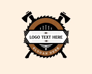 Trunk - Axe Blade Carpentry logo design