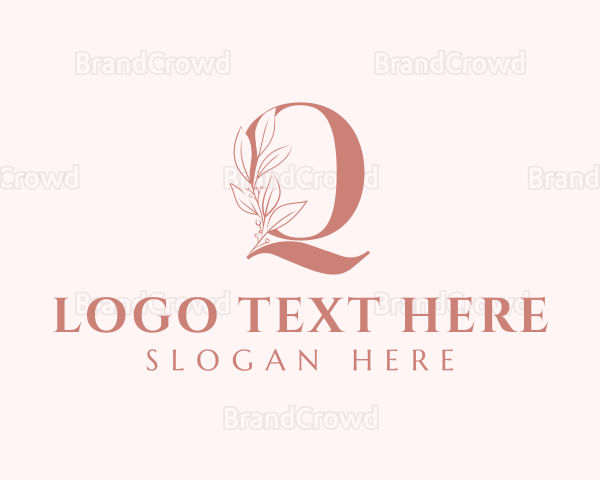 Elegant Leaves Letter Q Logo