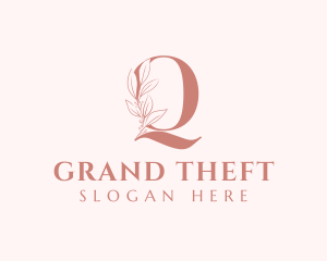 Shop - Elegant Leaves Letter Q logo design