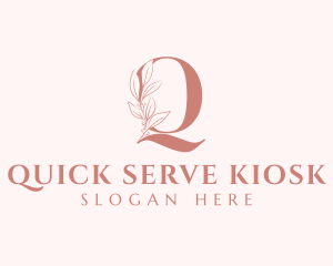 Elegant Leaves Letter Q logo design