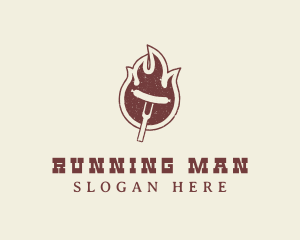 Meat - Flame Barbecue Sausage logo design