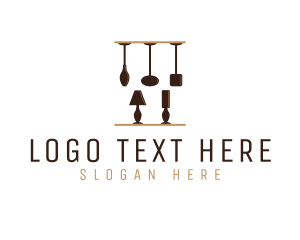 Interior - Lampshade Furniture Lamp logo design