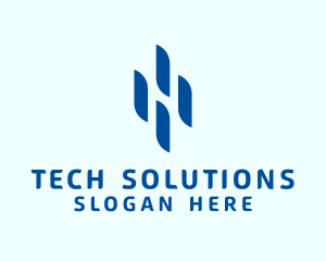 Data Server - Digital Company Letter H logo design