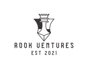Rook - Rook Castle Chess Crest logo design