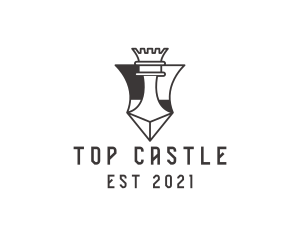 Rook Castle Chess Crest logo design