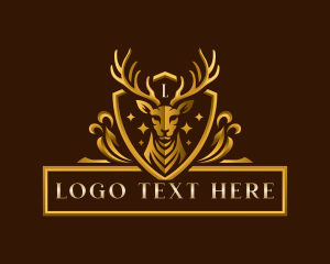 Vintage - Deluxe Deer Crest logo design